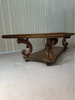 Vintage Mediterranean Glass Coffee Table