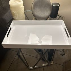 Beautiful White Acrylic Serving Tray