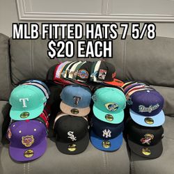 MLB New Era Many Teams To Choose From 59fifty Fitted Hats Size 7 5/8