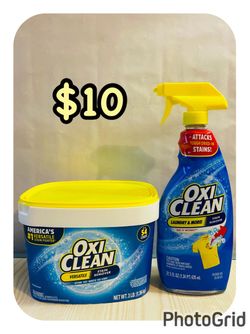 Oxi Clean stain remover bundle, $10‼️