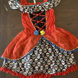 Dia de los Muertos - Girl Costume Aprox. Size 14