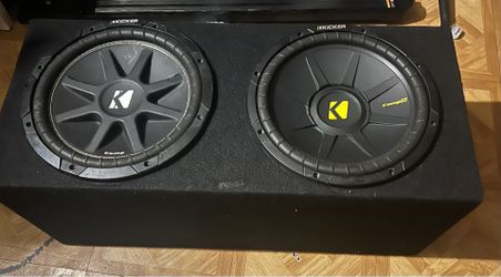 KICKER CompC Dual 12" Subwoofer Enclosure Box, Single Port, Trunk Fit