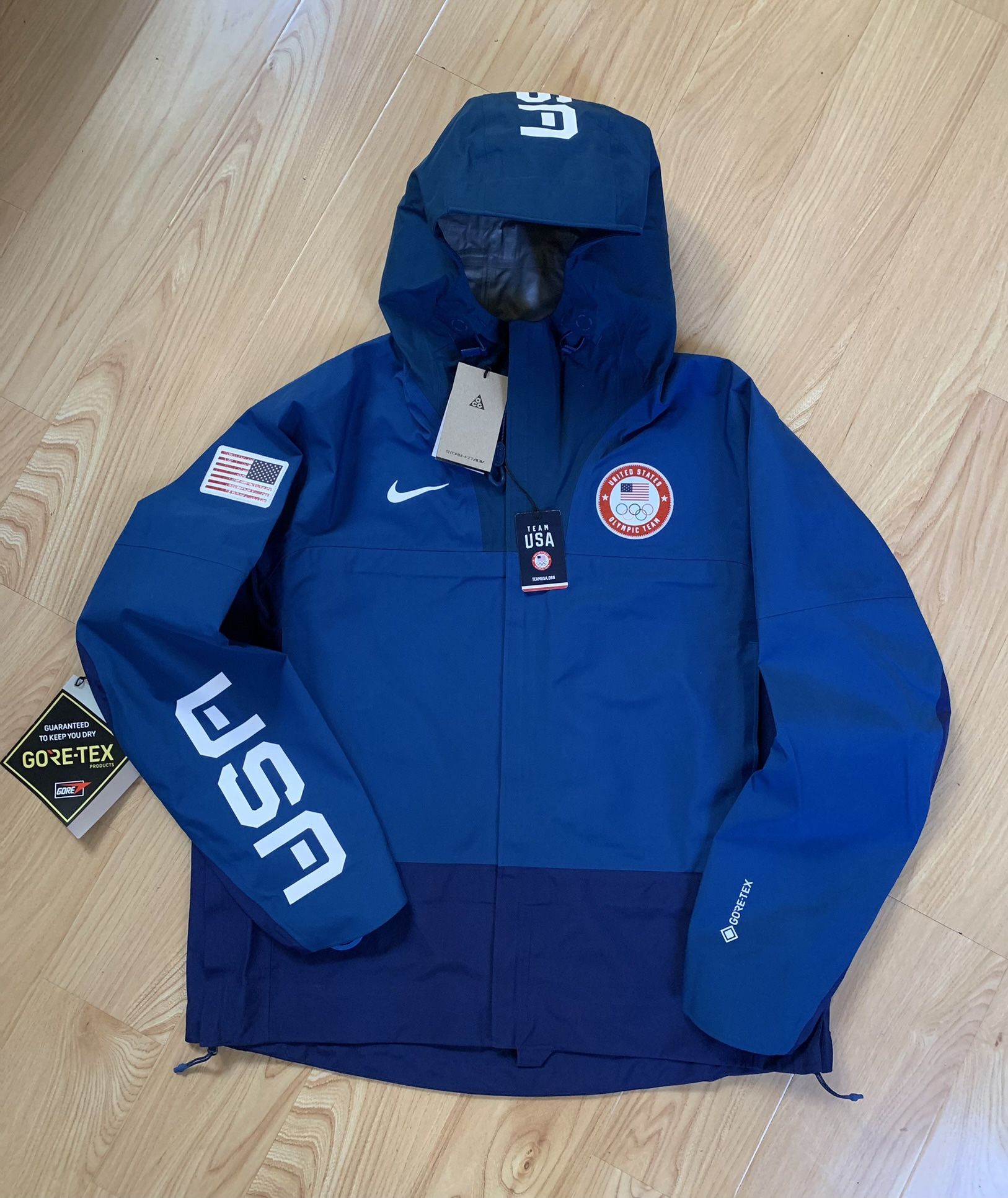 🔥🔥 Nike USA Olympic Team ACG Gore Tex Chain Of Craters Jacket