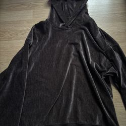 Massive Luxury Edition Men’s Pullover Hoodie Soft Velour Streetwear Sz M Brown