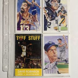 1991 Artwork Cards Of Various Sports Legends 
