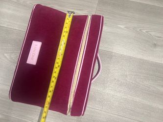 Lancome Burgundy Corduroy Makeup Bag