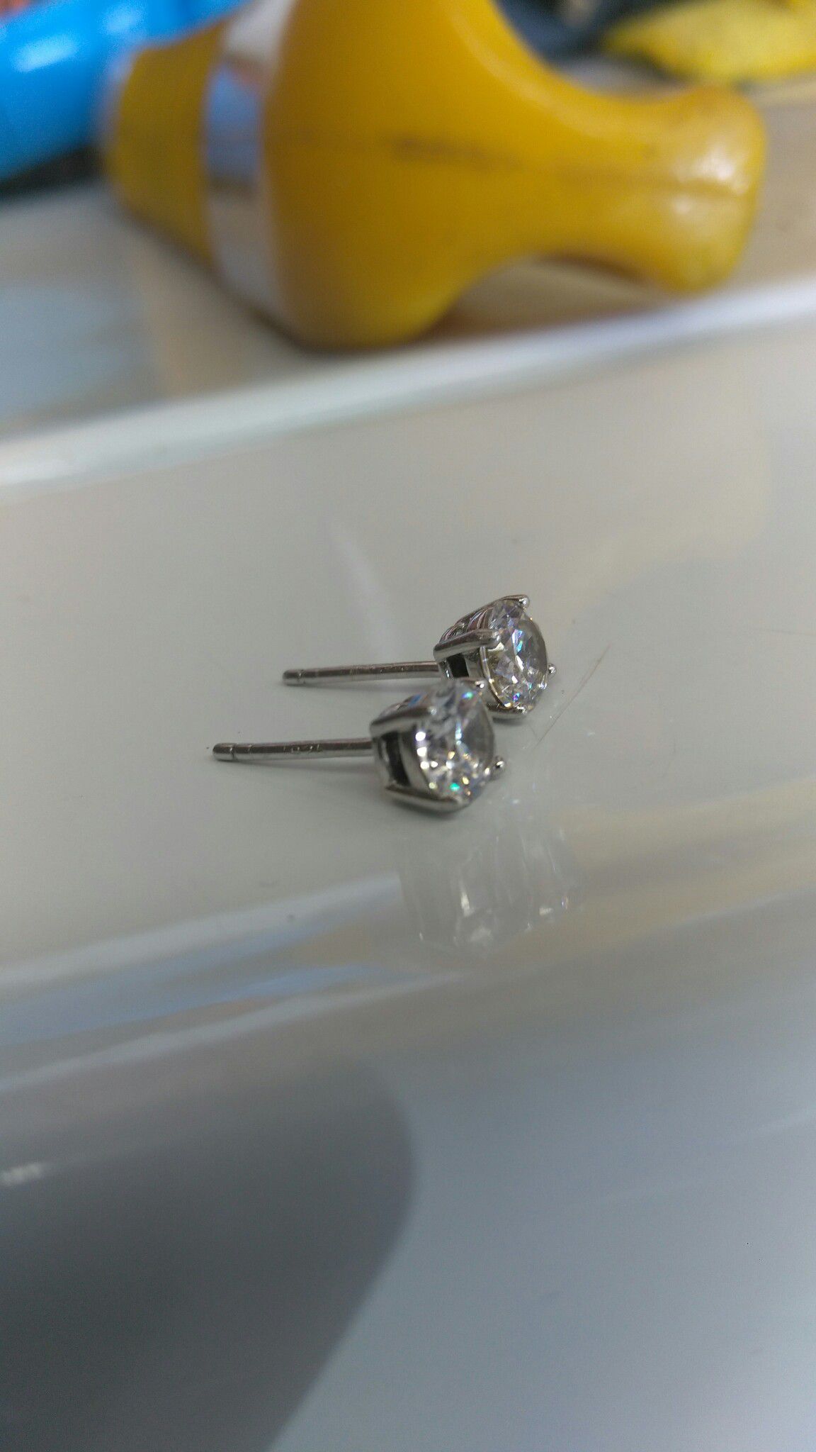 925 real diamond earrings plus pearls