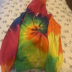 Preowned Exist Womens Hooded Jacket Size S RN 112932 Bright Tie-Dye