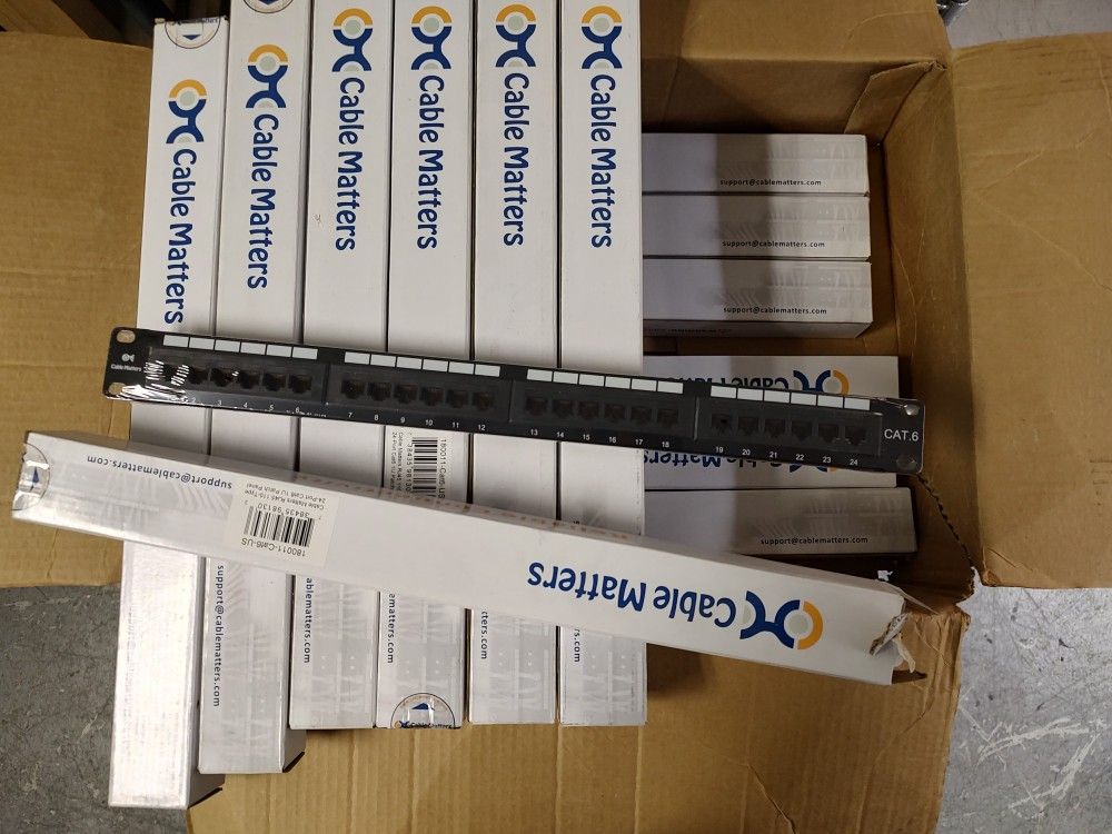 Cable Matters 24 Port Cat6 Patch Panel Box Of 12