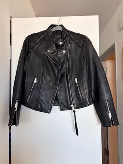 BRAND NEW ALL SAINTS Black Leather Moto Jacket - Women