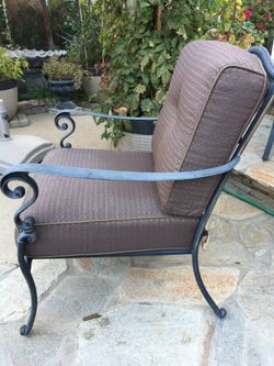 Set of 2 Outdoor Chairs-deep seating with cushions