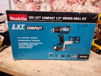 Makita
1.5 Ah 18V LXT Lithium-Ion Compact Cordless 1/2 in. Variable Speed Driver Drill Kit with Tool Bag