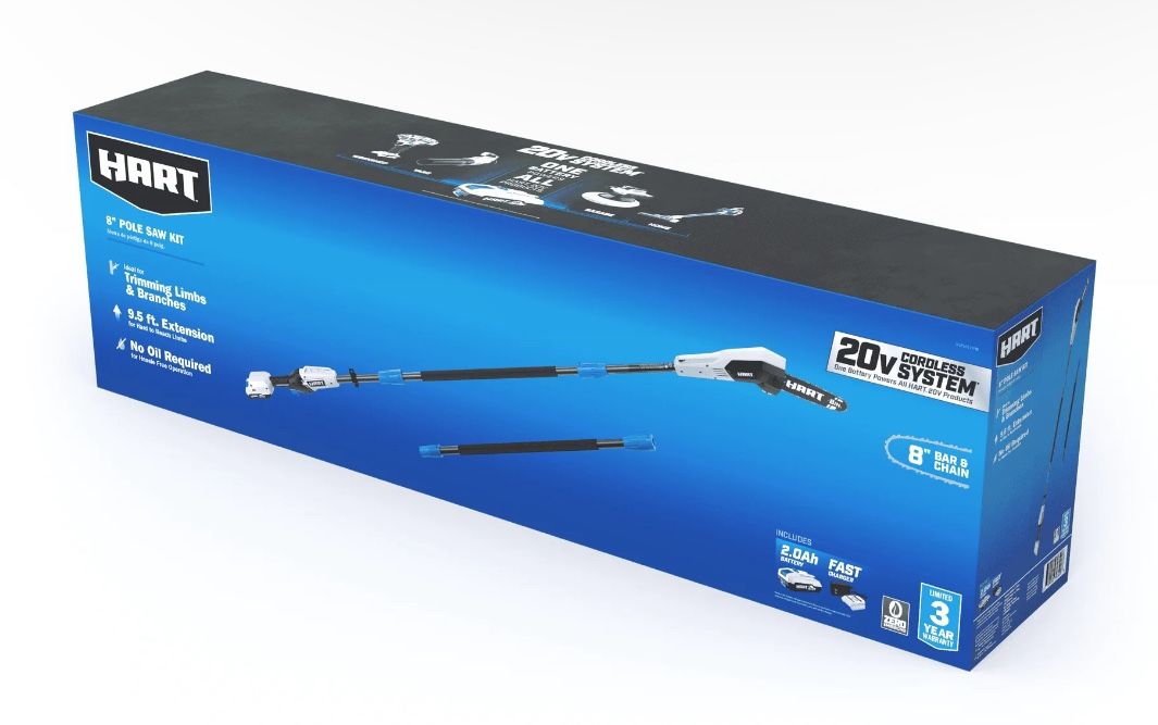 HART 20-Volt 8-Inch Pole Saw Kit (includes battery and charger)