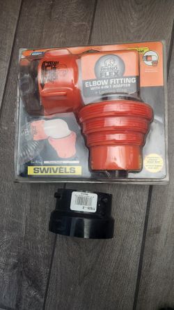 Camco 39733 RhinoFLEX 4-in-1 Sewer Elbow with Swivel Fitting RV Sewage.