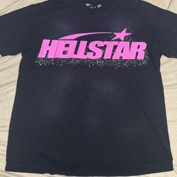 Hellstar Pink Classic Rhinestone Tee