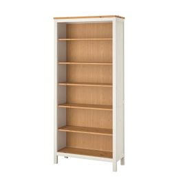 Bookcase / Display Shelf – White & Natural Wood – $150