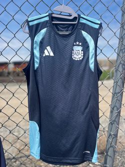 Argentina National Team Tiro 26 Sleeveless Training Jersey - Adidas JY7038 Size Medium