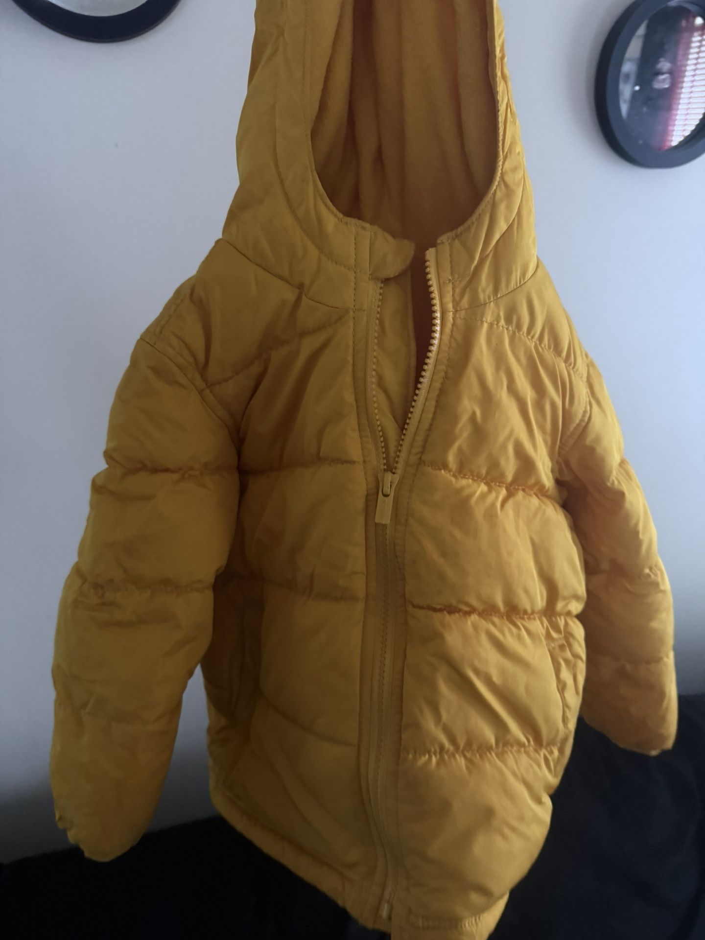 Yellow Old Navy Puff Jacket