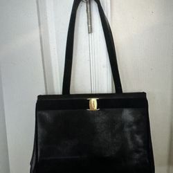 Authentic EUC Salvatore Ferragamo Textured Leather Tote