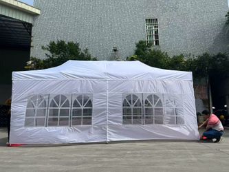 10X20 Tents for Parties Pop Up Canopy with Sidewalls Wedding Tent for Outdoor Backyard Party Heavy Duty Ez Up Canopy Walls with Windows Waterproof