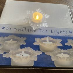 Snowflake Tea Lights - set of 9