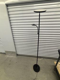 LED floor lamp with a reading light and remote control