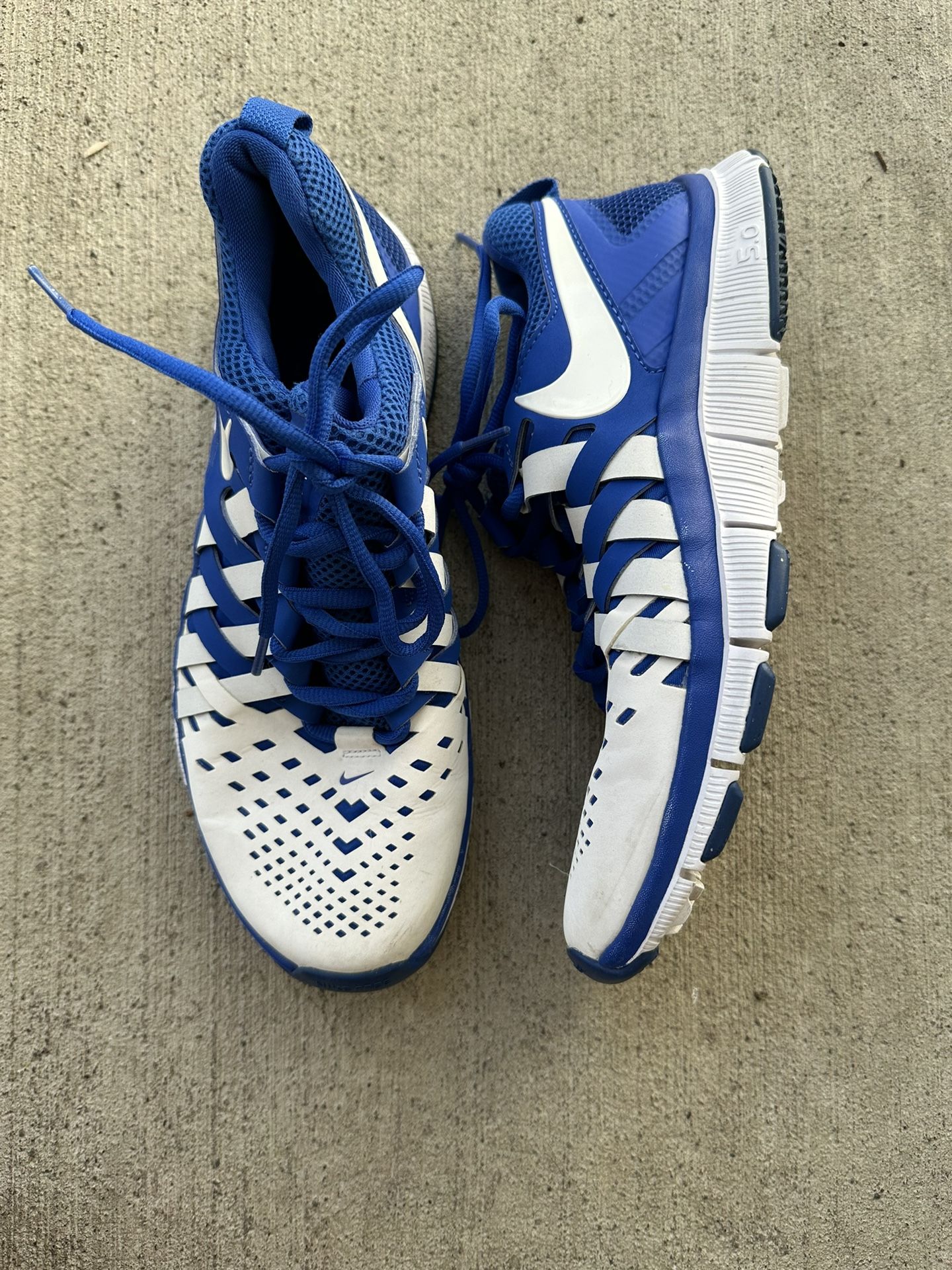 Nike Free Trainer 5.0 TB Fingertrap White/Blue 579811-402 Size 8