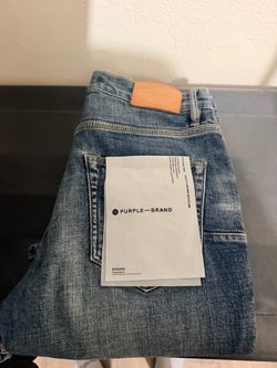 Flared purple jeans