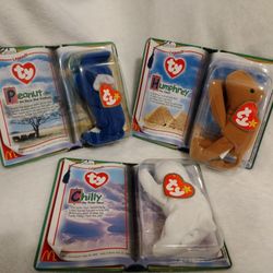 TY Legends 2000 "Chilly" "Peanut" "Humphrey" Beanie Babies Bundle Vintage