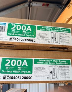 Siemens solar ready panels 200 amp 120/240v 40 space