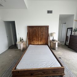 Solid Wood Queen Bed Frame 