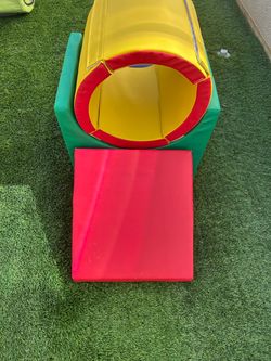Kids Soft Play Crawl Tunnel with Mat