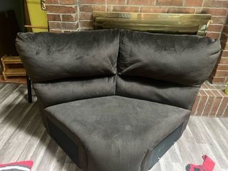 Large cloth chocolate brown sectional