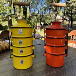 VINTAGE ANTIQUE Viking Poland Food Carriers … super-cool transport!