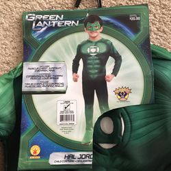 Green Lantern Kids Costume Size L for ages 8-10