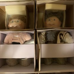 Danbury Mint Cabbage Kids 50s Kids Porcelain Collector Doll Set.