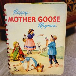 PENDING SALE 1947 Happy Mother Goose Rhymes Beautiful Illustrations 