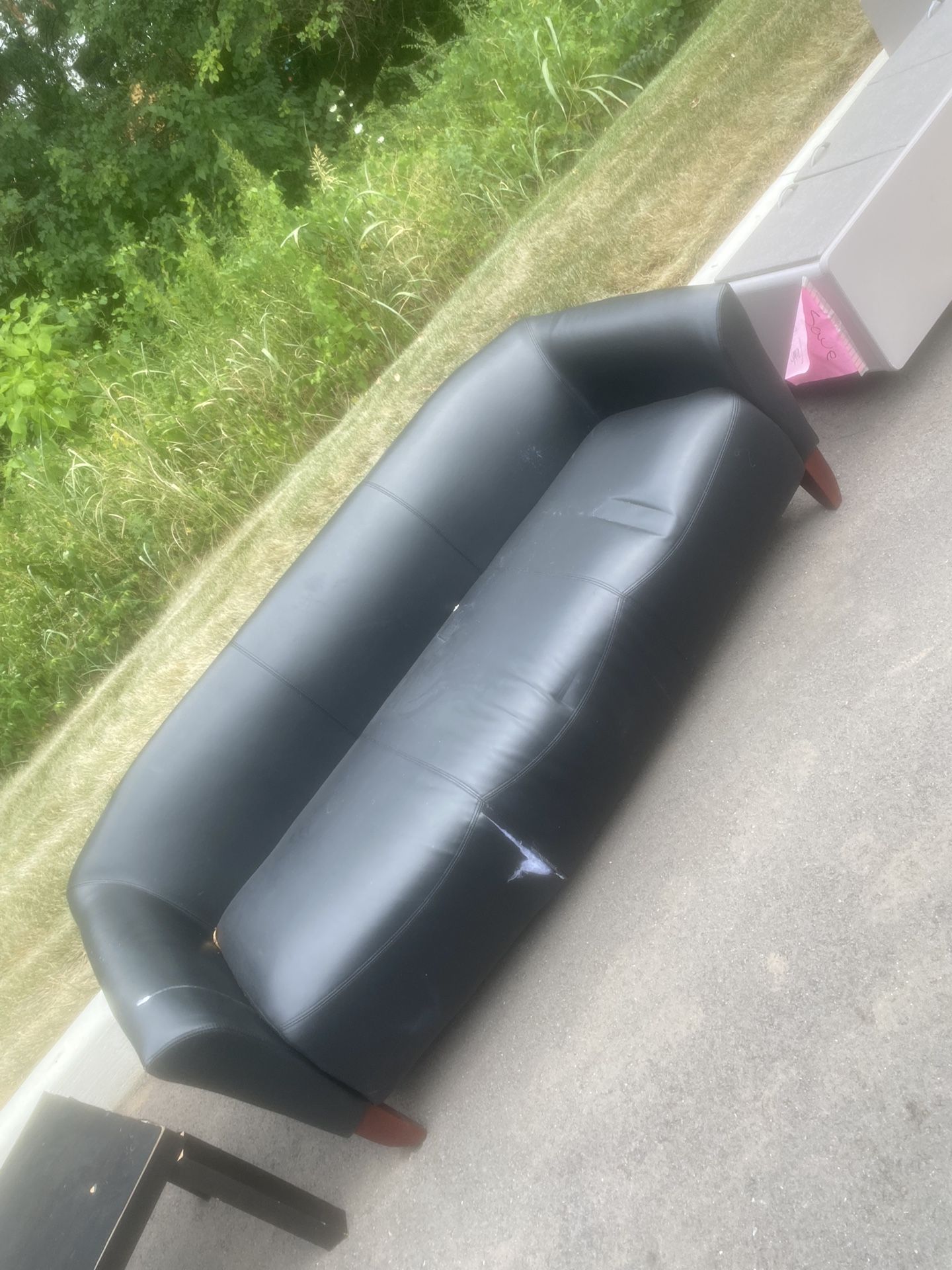 Black Leather Couch