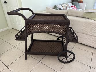 Lloyd Flanders Grand Traverse Wicker Serving Cart