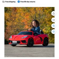 Kids Red Corvette Electric Car