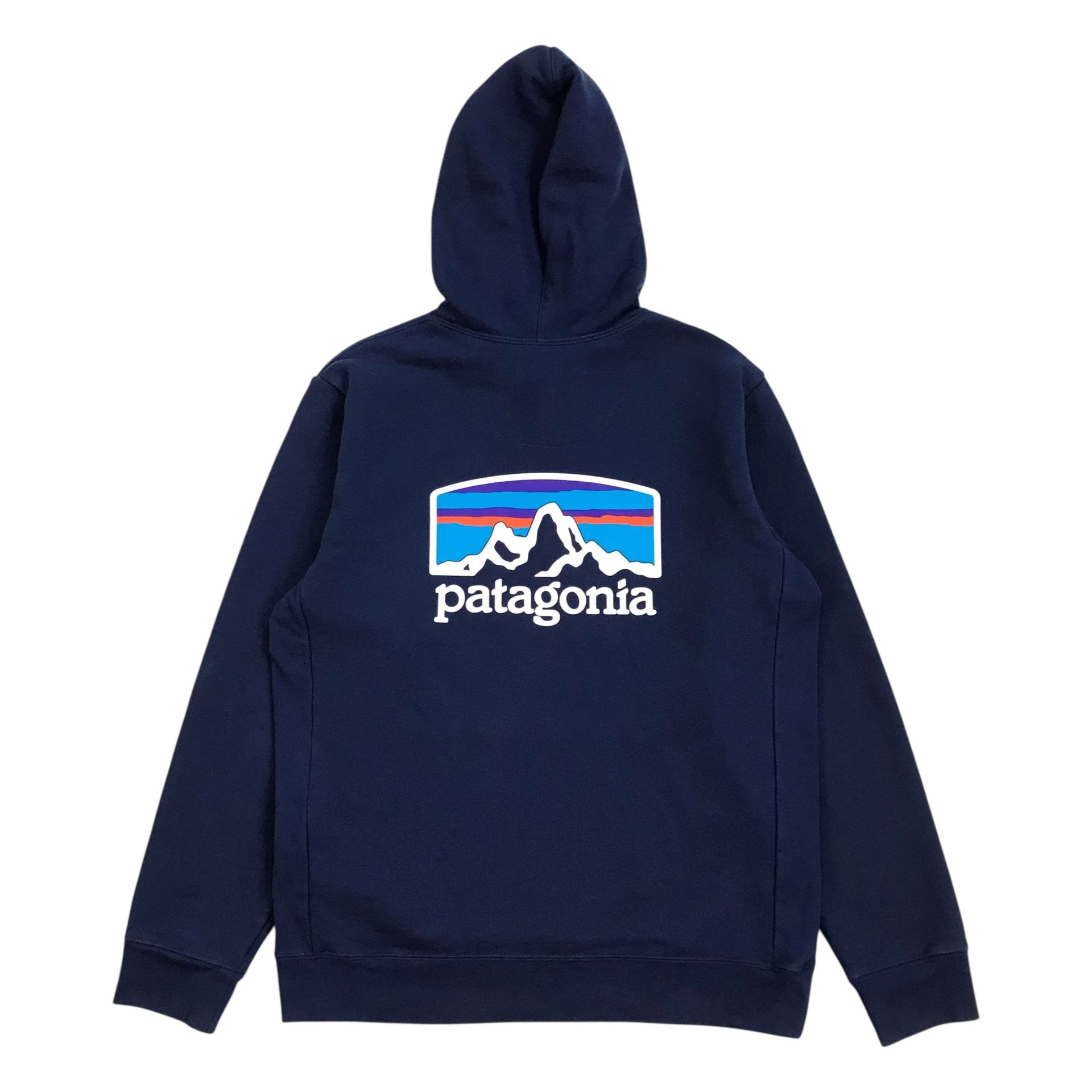 Patagonia Fitz Roy Horizons Uprisal Hoody Medium M Mens Blue Hoodie Sweatshirt