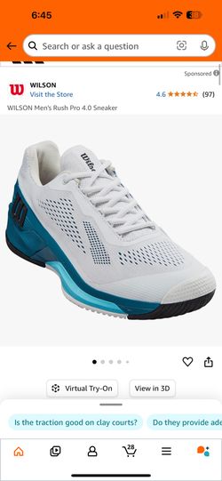 WILSON Men's Rush Pro 4.0 Sneaker