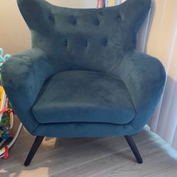 Danney 30'' Wide Tufted Velvet Wingback Chair