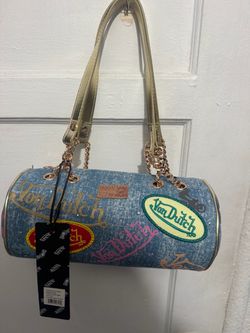 Von Dutch Denim Barrel Bag