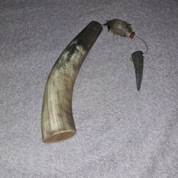 RUSTIC Real Horn Gun Power Container