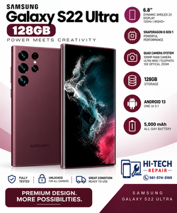 Samsung S22 Ultra 128GB Unlocked, We are Physical Store With Warranty.