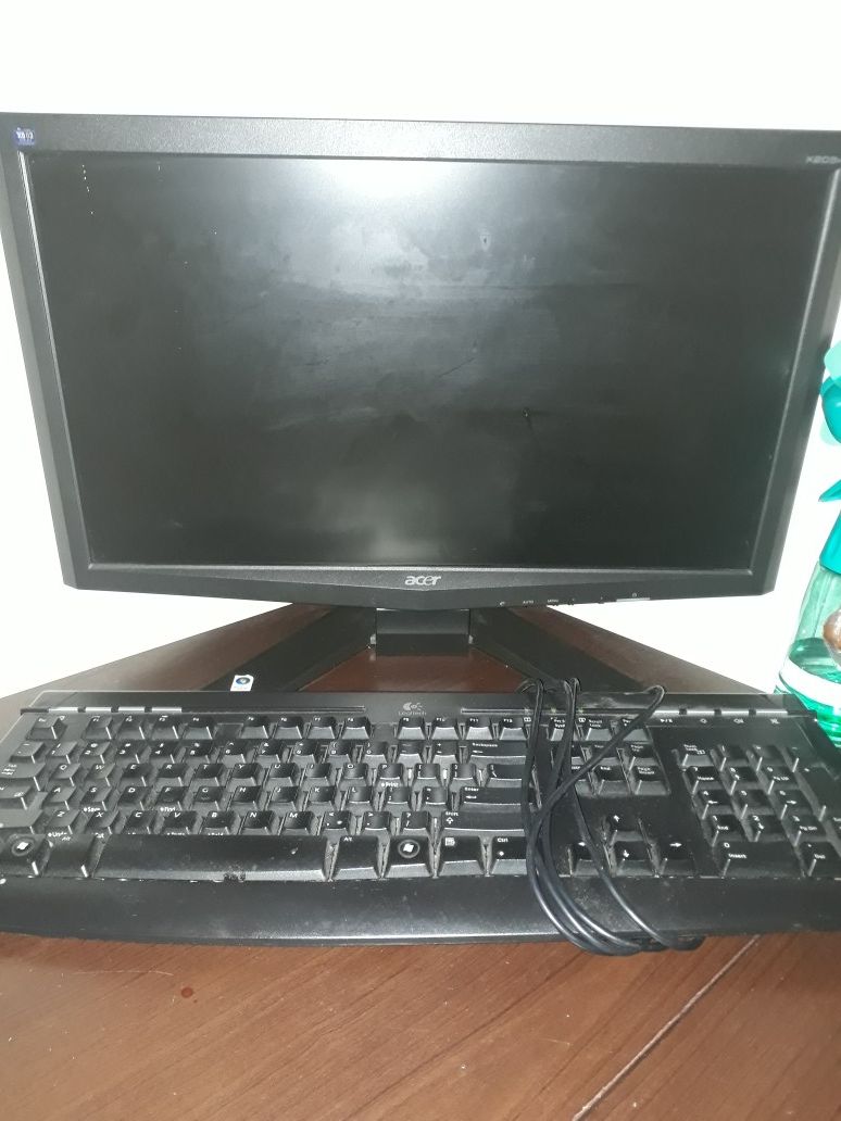 Computer Monitor, Keyboard, Speaker