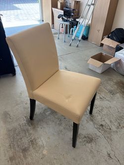 4 leather chairs