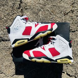 Air Jordan 6 Retro Carmine 2014 (Grade School) 5.5 Shoes