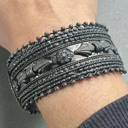 Cuff Bracelet Bangle Adjustable Women’s Girls Teens Jewelry Indian Aztec Navajo Jerusalem Israel  Yemenite Tribal